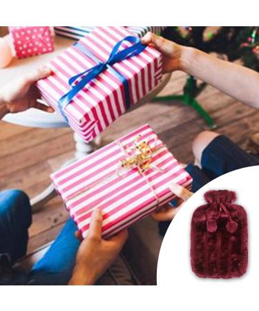 Hot Water Bottle Cover | 2L Hot Water Bag Cover | Hot Water Bottle Cloth | Soft Faux Plush Warm Water Bottle Cover with Soft Furry Ball for Hot Cold 6-8 Hours Hot Pink - Buy Online on GoSupps.com