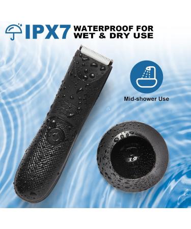 Mens Electric Body Groin Trimmers Painless Ball Trimmer IPX7 Waterproof for Wet & Dry Body Hair Groomer Shaver USB-C Recharge Replaceable Ceramic Blade Heads - Buy Online on GoSupps.com