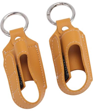Asthma Inhaler Holder Inhaler Case Inhaler Carrying Holder Clasp Closure Safety Carabiner Clip 2pcs Portable PU Leather Inhaler Protective Holder (Turmeric) - Buy Online on GoSupps.com