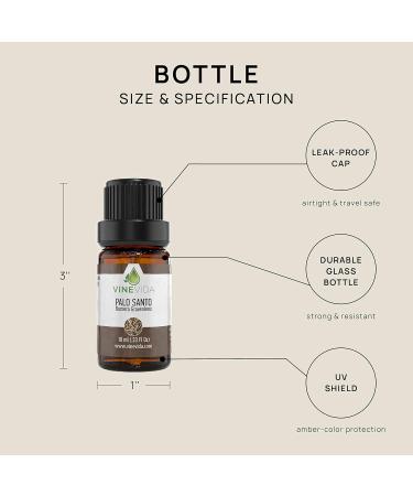 Palo Santo Essential Oil 10 mL - Undiluted Candle Scent for DIY Candlemaking - Safe for Skin - 0.33 Fl Oz (Pack of 1) - Buy Online on GoSupps.com