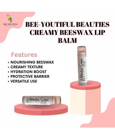 Bee-Youtiful Beauties Creamy Beeswax Lip Balm | Hydrating Moisturizing Beeswax Lip Balm | Natural Moisturizing Lip Balm for Dry Lips | Shea Butter Coconut Oil Vitamin E (Coconut Vanilla Peach) - Buy Online on GoSupps.com