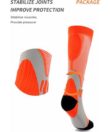 Buy WSC Compression Socks (3 Pairs) - 10-20 mmHg Support Stockings for Men & Women Ideal for Edema & Sports L/XL Size - Buy Online on GoSupps.com