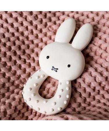 Miffy Baby Teething Ring | 100% Natural Rubber Teething Toy for Soothing Sore Gums | Perfect for Babies 0+ - Buy Online on GoSupps.com