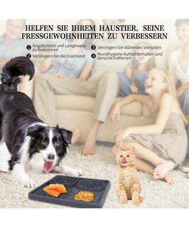 Buy BPA-Free Lick Mat for Dogs & Cats - Suction Cup Slow Feeder Silicone Spatula & Brush - Perfect for Fur & Claw Care - International Shipping Available - Buy Online on GoSupps.com