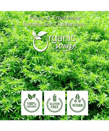 Organic Way Savory Leaf Herbal Tea - European Wild-Harvested from Albania | 1 LB (16 Oz) | Organic, Kosher, Non-GMO, Gluten-Free, USDA Certified - Buy Online on GoSupps.com