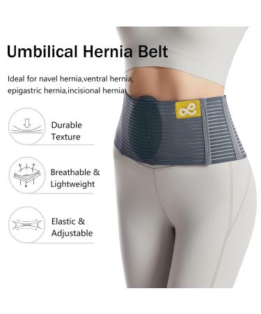 Umbilical Hernia Belt for Men & Women | Dual Compression Pads | Abdominal Binder Post-Surgery & Postpartum (L/XL) - Shop Now - Buy Online on GoSupps.com