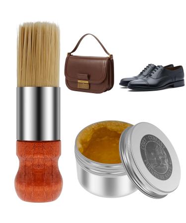 Furniture Salve with Brush Practical Wax Leather Care Kit Multifunctional Furniture Polish 120ml Leather Salve Wood Conditioner for Home Furniture Cabinets Antiques