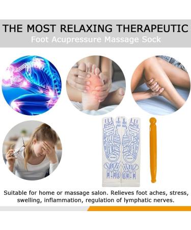 Reflexion Massage Socks Set | Cotton Foot Reflexology Socks for Women (35-39) - 2 Pairs of Pressure Point Massage Socks - Buy Online on GoSupps.com