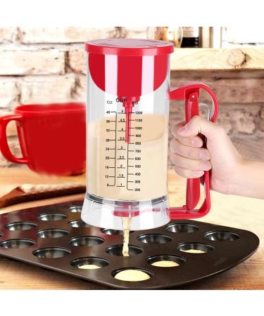  VINGVO Pancake dispenser pancake mixer 1200 ml pancake batter bottle filler filled waffle maker batter dispenser with squeeze handle for making waffles pancakes and cakes - Buy Online on GoSupps.com
