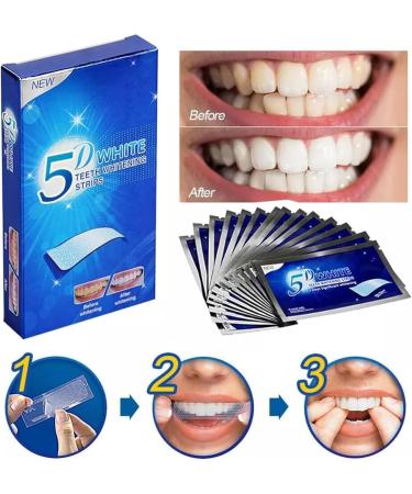 Elunara Teeth Whitening Strips | 5d White Teeth Whitening Strips | Elunara Teeth Strips Whitener Strips Effective Teeth Reduced Sensitivity White Strips Teeth Whitener Kits Tooth Whitening Kits (2) - Buy Online on GoSupps.com