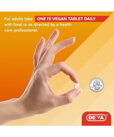 DEVA Vegan Vitamin D3 Supplement 1000 IU - Plant Derived 90 Tablets - Buy Online on GoSupps.com
