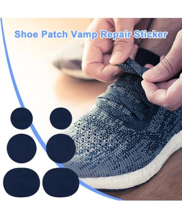 Shoe Hole Repair Patch - Self-Adhesive Shoe Heel Repair | Sneaker Hole Repair Patch | Shoe Hole Prevention Patch For Most Types Of Shoes | Shoe Hole Repair For Sneaker Leather Shoes High Heels Dark Blue - Buy Online on GoSupps.com