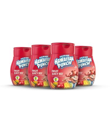 Hawaiian Punch, Fruit Juicy Red, Liquid Water Enhancer  New, Better Taste! (4 Bottles, Makes 96 Flavored Water Drinks)  Sugar Free, Zero Calorie
