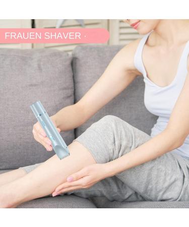 Lunaobrik Electric Hair Remover for Women Double Shaver and Facial Trimmer with Precision Portable Hair Removal Machine Electric Shaver for Arms Legs and Armpits Blue - Buy Online on GoSupps.com