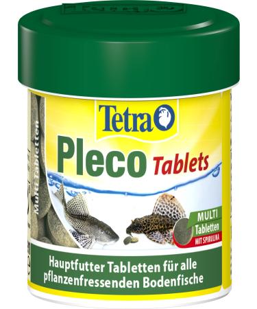 Tetra Pleco Tablets - nutrient -rich fish feed for all herbivorous soil fish (e.g. catfish) 120 tablets tablets 120 pieces (1 Pack)