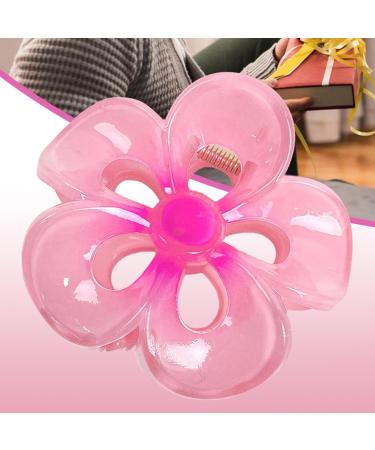 Colorful Flower Hair Clips Flower Hair Clips Acrylic Strong Fixed Hair Clips Versatile Frangipani Grab Clips Non-slip Hair Clips Large Women's Hair Clips For Beach Tropical Hair Pink - Buy Online on GoSupps.com