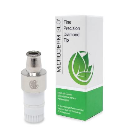 Microderm GLO Premium Diamond Microdermabrasion Tips - Medical Grade Stainless Steel Accessories  Patented Safe3D Technology  Safe for All Skin Types. (Fine/Precision)