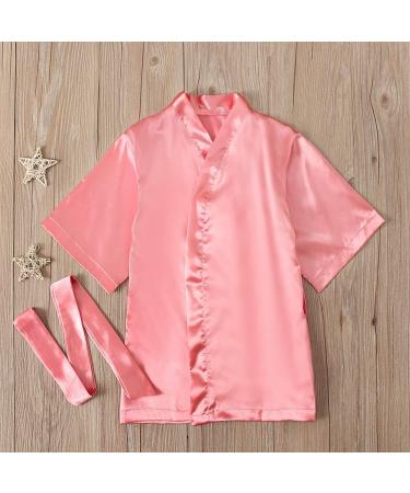 Tdeok Silk Toddler Girls Nightwear Robe | Satin Pajamas Kimono Bathrobe for Kids - Buy Online on GoSupps.com