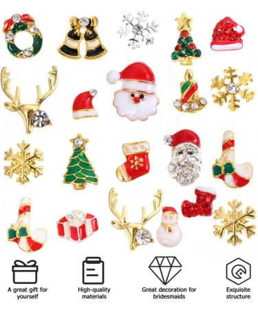 3 Boxes Nail Art Accessories Christmas Nail Decorations Creative Nail Decorations Nail Diamond Rhinestones for Nails Holiday Metal Nail Sticker Nail Gems and Charms Manicure Tools - Buy Online on GoSupps.com