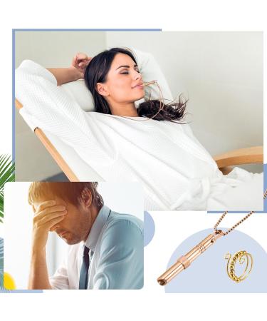 Anapana Breathing Necklace Set for Stress Relief and Anxiety - Mindful Whistle Necklace for Men and Women - Meditation Aid - Buy Online on GoSupps.com