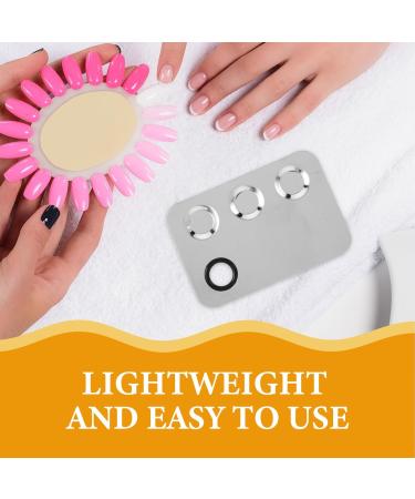 Stainless Steel Makeup Mixing Palette - Metal Foundation Tray for Cosmetics & Nail Art (5.89x3.93 Inch - Buy Online on GoSupps.com