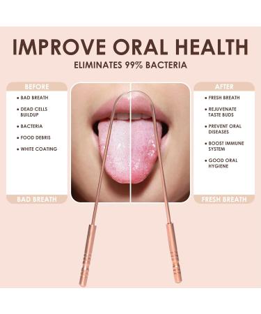 100% Copper Tongue Scraper Set with Travel Case - Natural Ayurvedic Oral Care for Fresh Breath - Buy Online on GoSupps.com