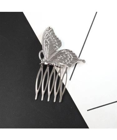 amangul Butterflies Hair Comb Clip Metal Hair Clip for Thick Hair for Women Styling Strong Hold Decorative Hair Accessories - Buy Online on GoSupps.com