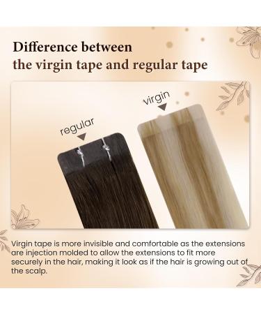 Hetto Blonde Real Hair Tape Extensions - Remy Hair Ash Blonde Highlights 35cm (14 inch) - 5PCs #17/23 & #16/22 - Buy Online on GoSupps.com