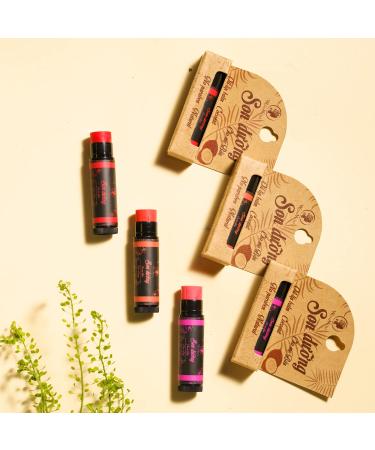 Organic Cordyceps Lip Balm - Pink Orange Red | Moisturizing & Natural | International Shipping - Buy Online on GoSupps.com