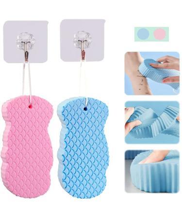 2Pcs Ultra Soft Bath Body Shower Sponge  Magic Bath Sponge Dead Skin Remover  Soft Exfoliating Bath Sponge  Spa Scrub Bath Sponge for Adults Children and Pregnant Women