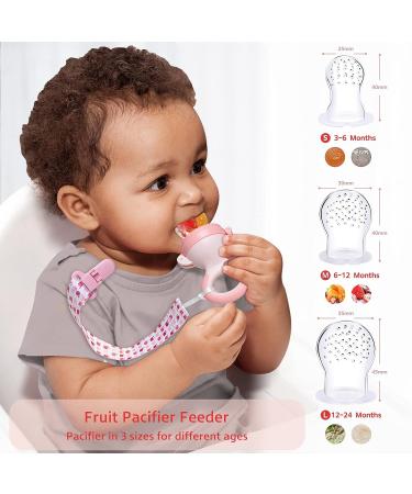 Termichy Baby Food Feeder - Soft Silicone Spoon for Teething Relief and First Stage Feeding - Pink (Style B) - Buy Online on GoSupps.com