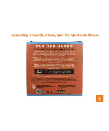 Van Der Hagen Men's Luxury Fragrance Free Shave Soap - Pack of 3 | Premium Shaving Soap for Sensitive Skin | International Shipping Available - Buy Online on GoSupps.com