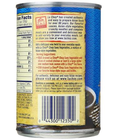 La Choy Chop Suey Vegetables 14 oz (8 pack) - Authentic Asian Cuisine - Buy Online on GoSupps.com