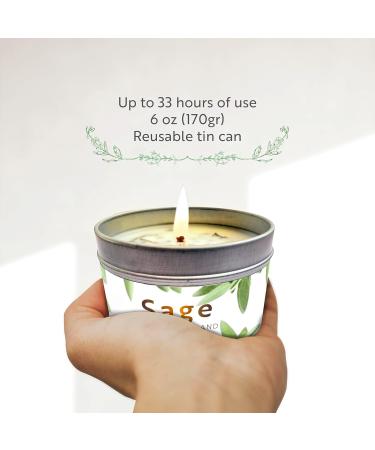 Chandelita Aroma Candle - Pure Sage for Blessings Energy & Chakra Healing | Soy Wax Relaxation Candle (1 Unit) - Shop Now! - Buy Online on GoSupps.com