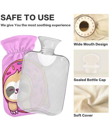 Sloth Donut Hot Water Bottle with Cover - 2L for Pain Relief & Hot Cold Compress - Buy Online on GoSupps.com