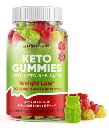 Keto Gummies - Delicious Low-Carb Snack for Weight Management - Boost Ketosis  Metabolism & Energy - Supports Digestion  Weight Loss  Detox & Cleansing - Made in USA - Gummies for Ketosis - 60 Gummies
