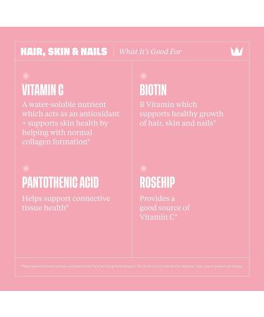 Health By Habit Hair Skin and Nails Supplement - 60 Capsules with Biotin, Vitamins A, B, C, Hyaluronic Acid, Vegan, Non-GMO, Sugar Free - 1 Pack, 60 Count - Buy Online on GoSupps.com
