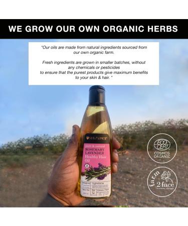 Soulflower Rosemary Lavender Oil - 100% Pure Coldpressed Oil for Healthy Hair & Scalp - 6.77 Fl Oz - Buy Online on GoSupps.com