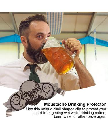 Protection pour la moustache - Housse de protection pour barbe barri re flexible contre l'humidit robuste r utilisable poign e l g re | Accessoire de boisson pratique pour boissons chaudes et - Buy Online on GoSupps.com