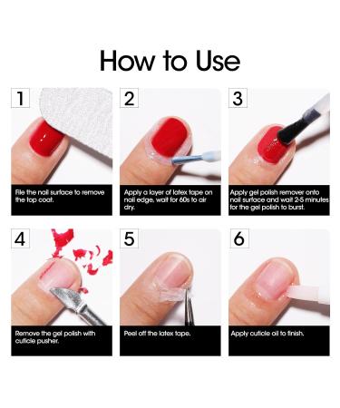 Gellen Gel Polish Remover Kit | Quick & Easy Nail Polish Removal No Damage | Manicure Tools & Latex Tape Included - Buy Online on GoSupps.com