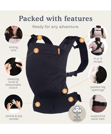 Beco Toddler Baby Carrier - Extra Wide Seat 100% Cotton 2 Wearing Positions Comfort for 9-27 kg Kids (Ecru) - Buy Online on GoSupps.com