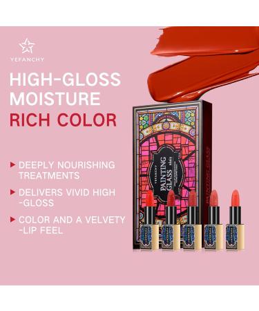 Painting Glass Week 5Pac Lipstick Set - High-Gloss Moisturizing Rich Color for Silky Lips - Deep Nourishing Treatment & Vivid Shine - Buy Online on GoSupps.com