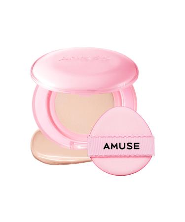 Amuse SEOUL Dew Power Vegan Cushion Foundation (01 PURE) | Dewy glow long-lasting double coverage clean beauty lightweight