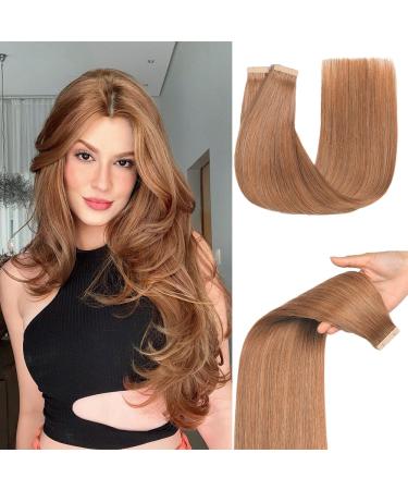 YDDM TAPE in Extensions Real Hair 20Pcs 45cm 40g Invisible Tape Extensions Real Hair Expape Extensions Real Hair Taue Ex extensions Skin WEFT Hair extension (18 inch 30#) 30# 18inch (45cm) -20PC