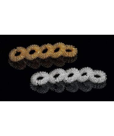 Newgen Medicals Massagering - 10 Acupressure Finger Massage Rings in Gold & Silver | Ideal Gift for Women - Buy Online on GoSupps.com