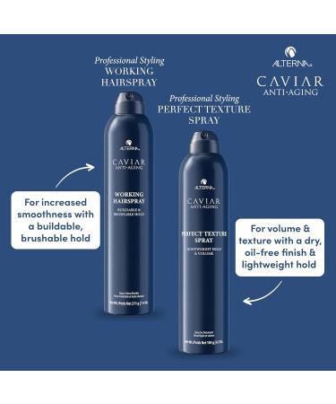 Alterna Caviar Anti-Aging Professional Styling Working Hair Spray Ultra-dry Brushable Helps Control Frizz & Adds Shine Sulfate Free Pack of 2 3.7 Fl Oz (Pack of 2) - Buy Online on GoSupps.com