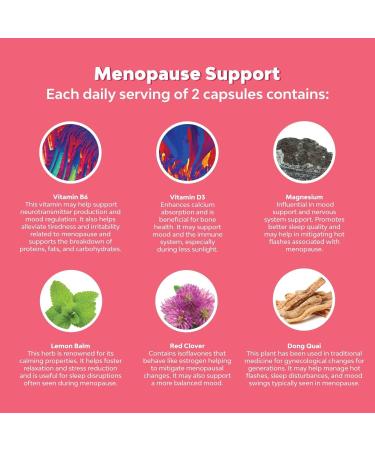 Menopause Relief Supplement with Dong Quai, Vitex, Chaste Berry, Black Cohosh - 30 Servings - Buy Online on GoSupps.com