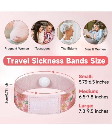 MEIYYJ Travel Sickness Bands - Motion Sickness Relief for Adults, Pregnant Women & Kids - Anti Nausea Wristbands in Green Pink - Small Size - Buy Online on GoSupps.com