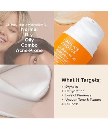 Paula's Choice 8% AHA Gel Leave-On Exfoliant with Glycolic Acid + C5 Super Boost Moisturizer with 5% Vitamin C Duo for Sun Damage Discoloration Uneven Tone & Texture Fragrance-Free - Buy Online on GoSupps.com