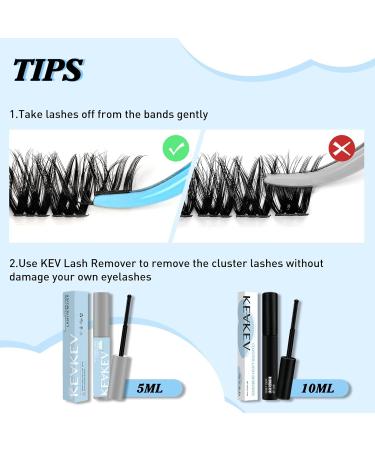 KevKev Lash Clusters 192 Pcs - DIY Eyelash Extensions in Mixed Styles - Thin Band & Soft Lashes - Cloudy & Cirrus D-Mix (8-16mm) - Buy Online on GoSupps.com